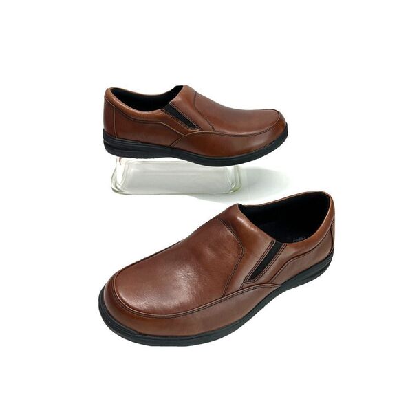 ABEO Mens Brown Shoes Size 12 M SMARTsystem Smart 3860 Slip-on Cognac - Picture 12 of 12